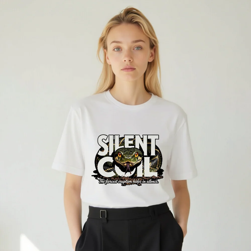 Silent Coil Unisex T-Shirt – Graphic Snake Design Tee - Image 9