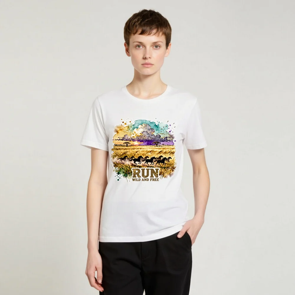 Run Wild and Free T-Shirt – Unisex Graphic Tee for Nature Lovers - Image 4