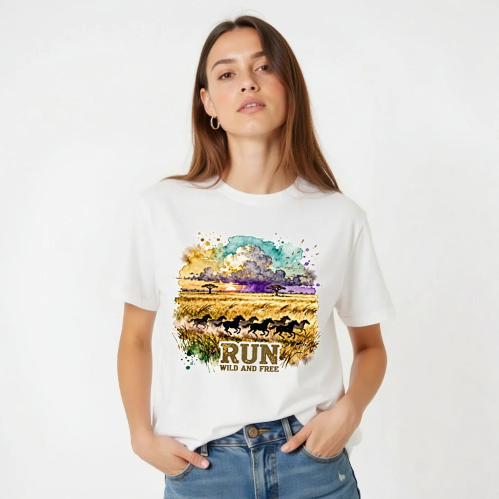 Run Wild and Free T-Shirt – Unisex Graphic Tee for Nature Lovers - Image 5