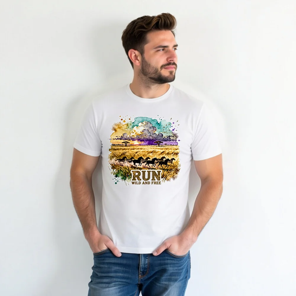 Run Wild and Free T-Shirt – Unisex Graphic Tee for Nature Lovers - Image 7