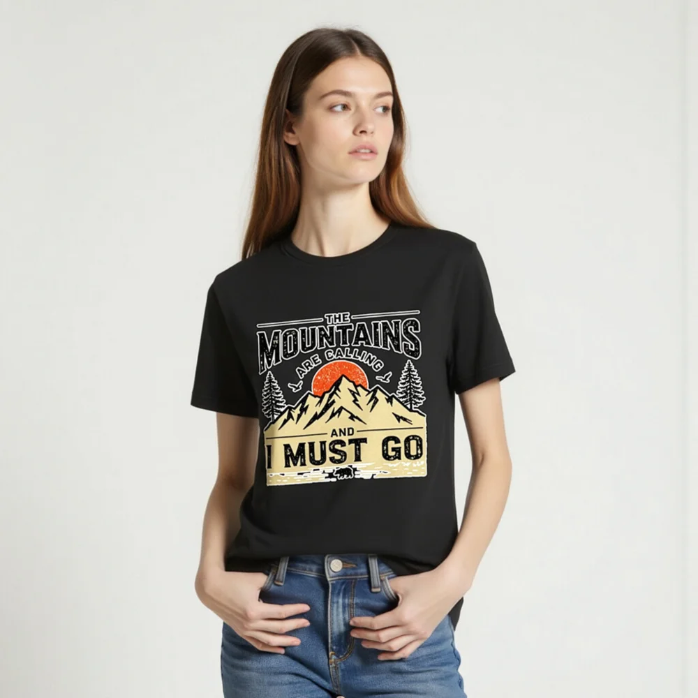 Mountains Are Calling T-Shirt - Unisex Graphic Tee - Image 2