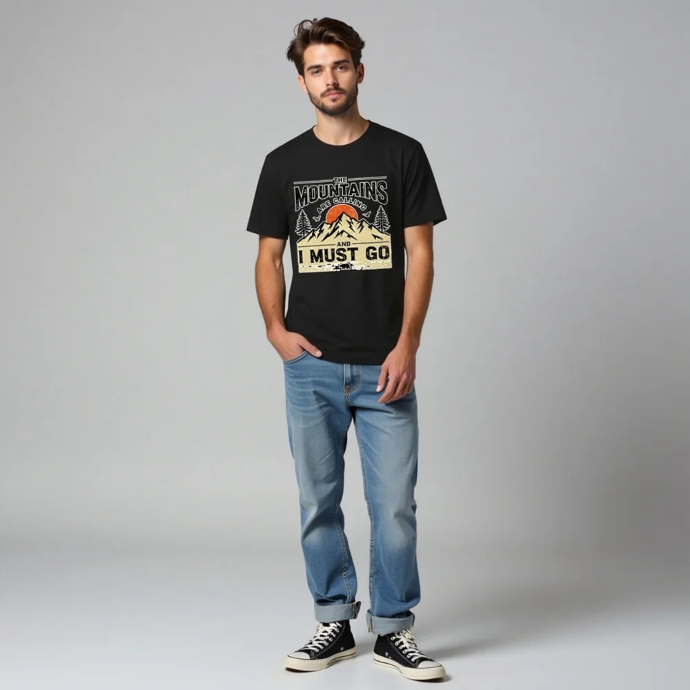 Mountains Are Calling T-Shirt - Unisex Graphic Tee - Image 6