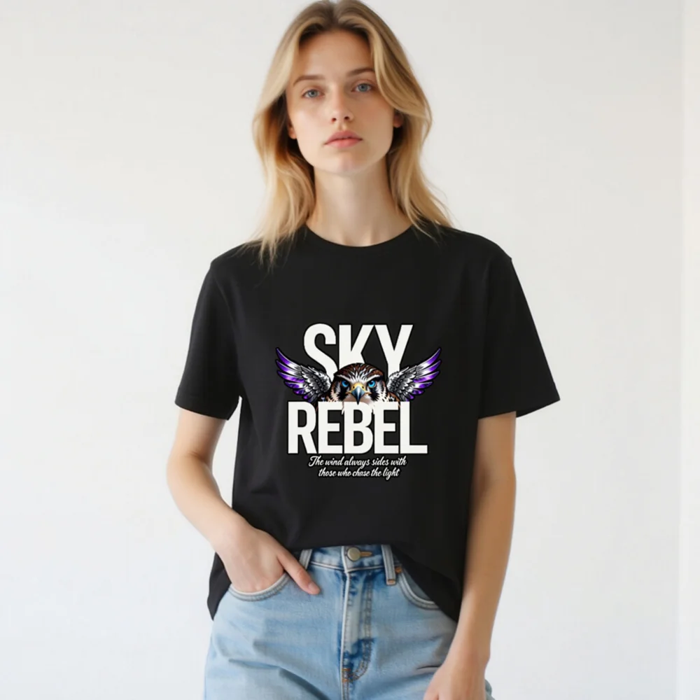 Sky Rebel Unisex T-Shirt – Bold Owl Graphic Tee for Men & Women - Image 3