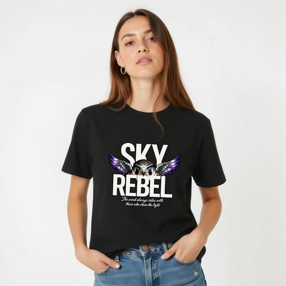 Sky Rebel Unisex T-Shirt – Bold Owl Graphic Tee for Men & Women - Image 4