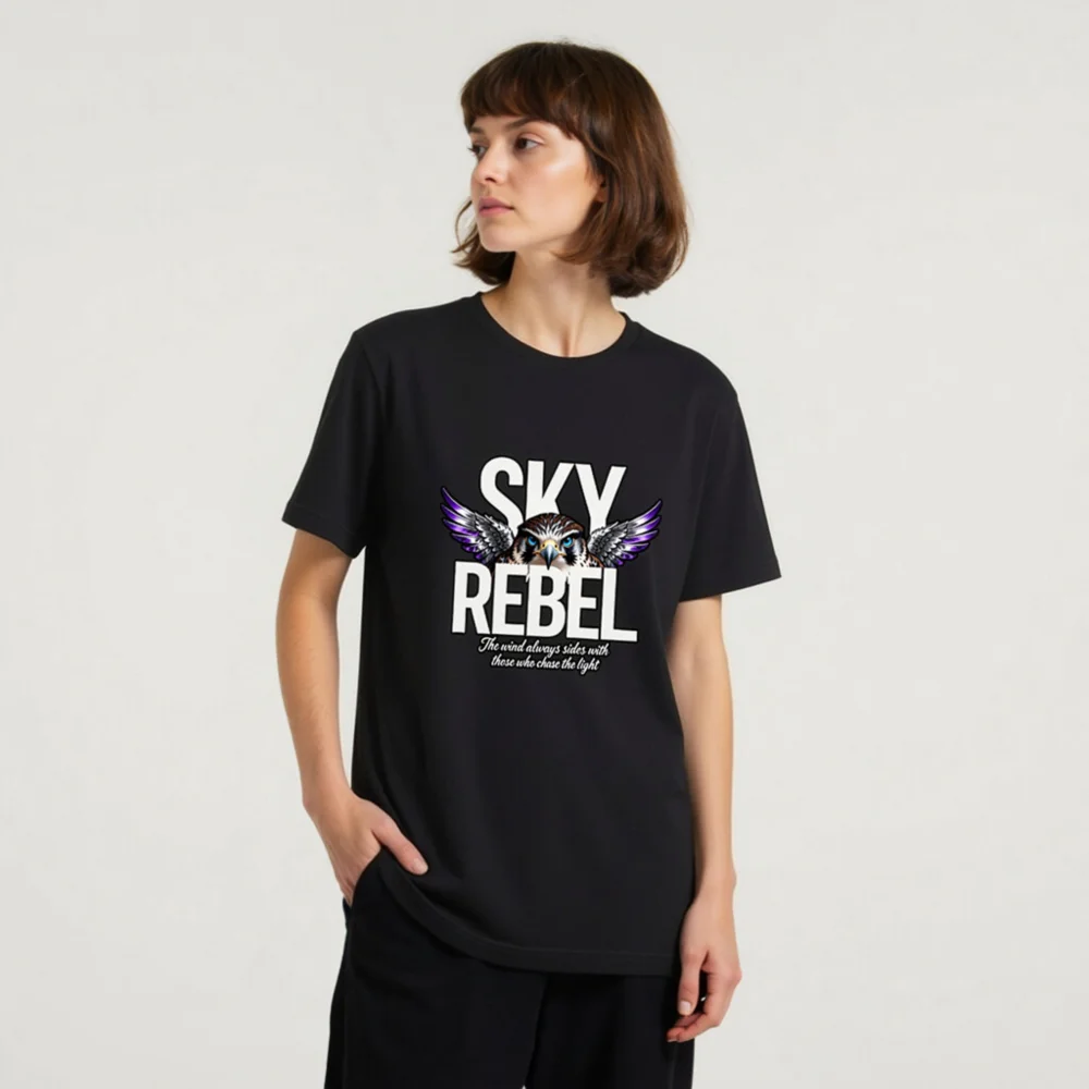 Sky Rebel Unisex T-Shirt – Bold Owl Graphic Tee for Men & Women - Image 8