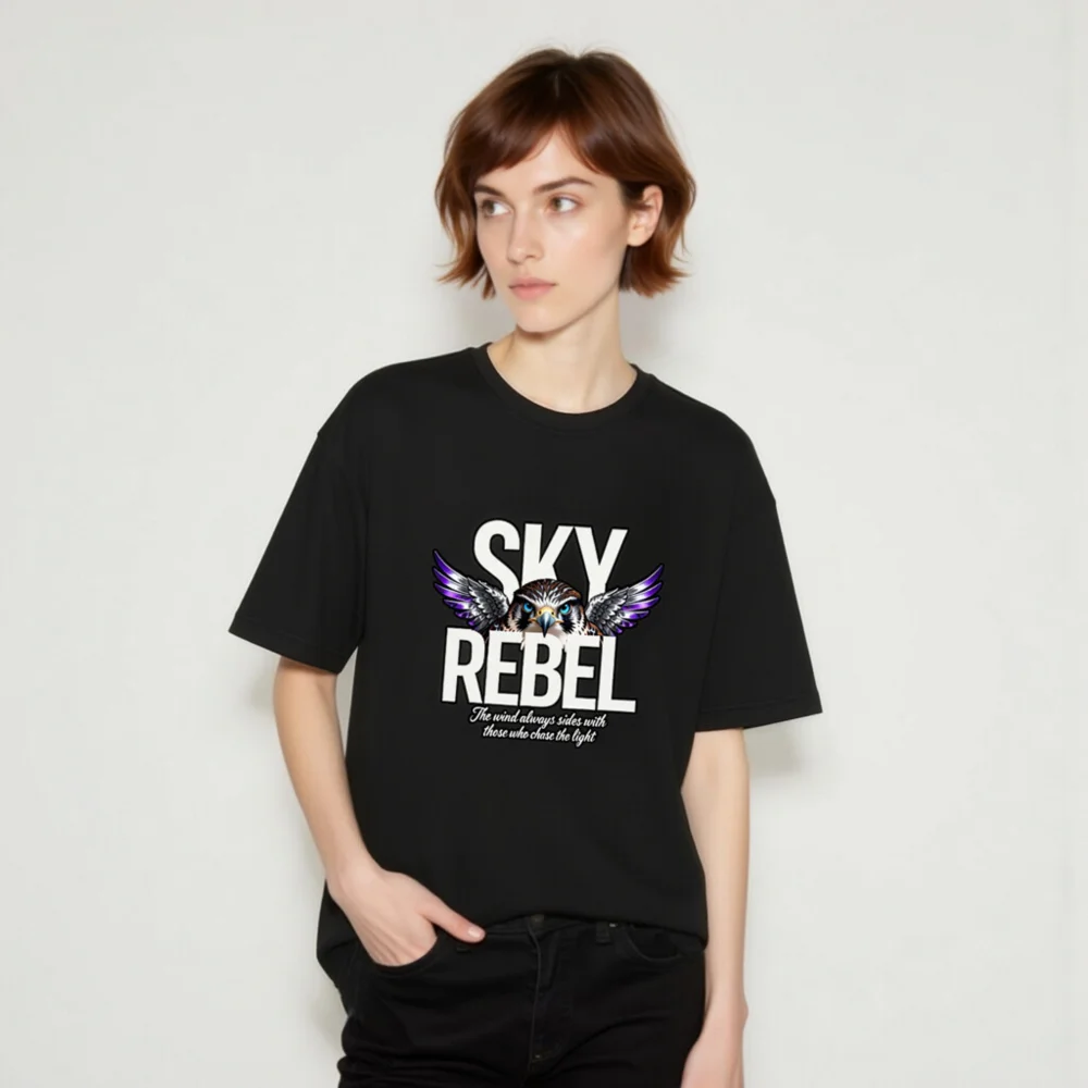 Sky Rebel Unisex T-Shirt – Bold Owl Graphic Tee for Men & Women - Image 9