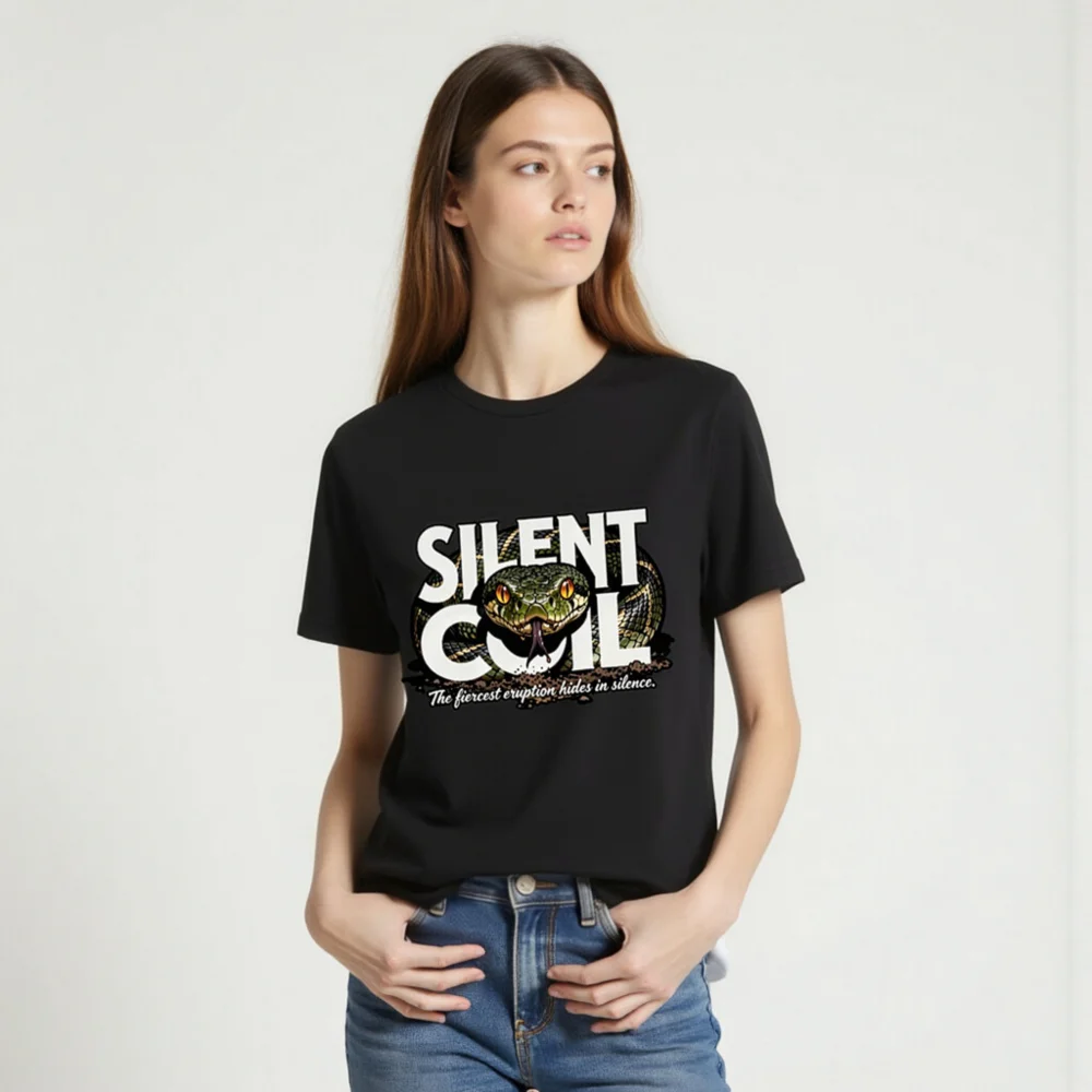 Silent Coil Unisex T-Shirt – Bold Snake Graphic Tee - Image 2