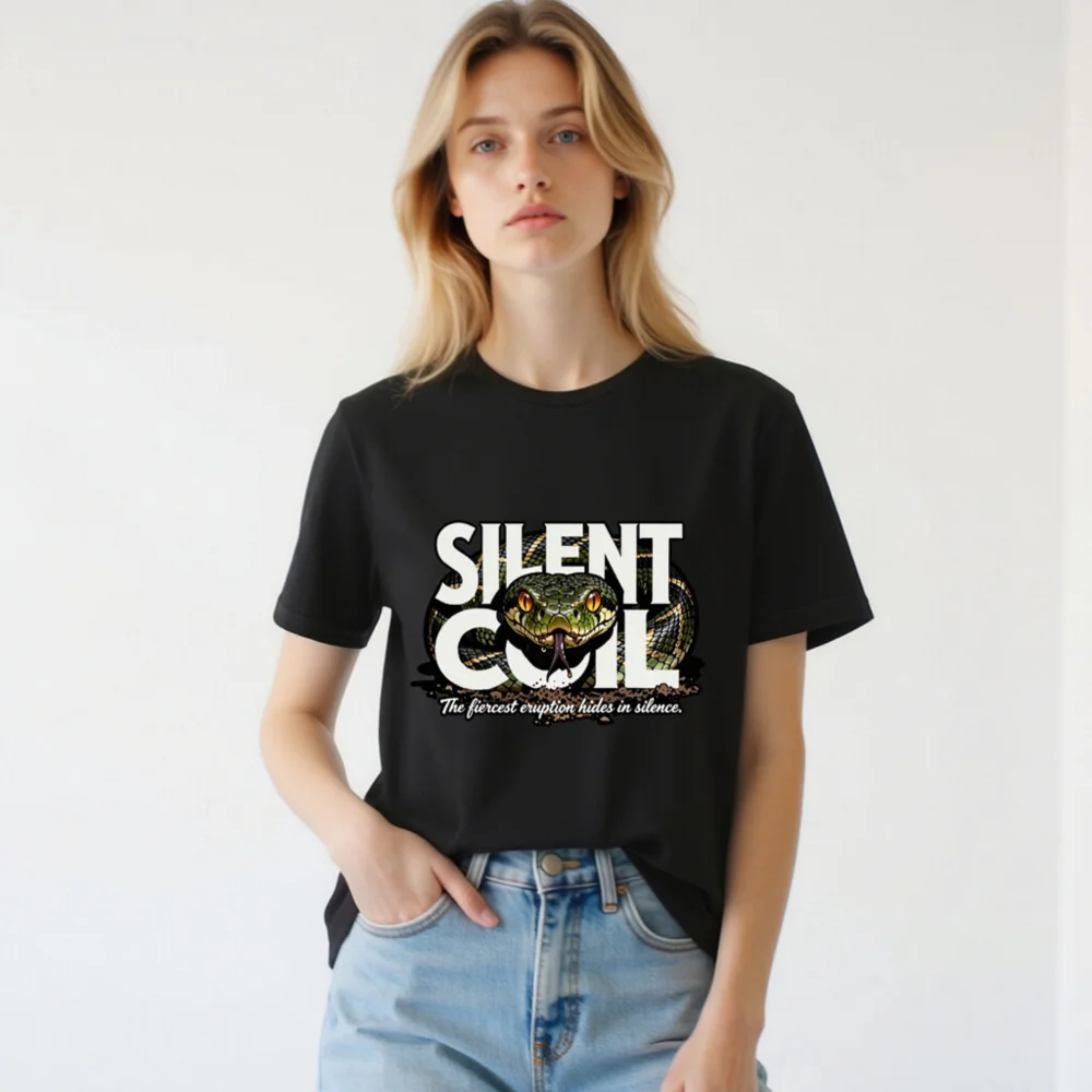 Silent Coil Unisex T-Shirt – Bold Snake Graphic Tee - Image 3