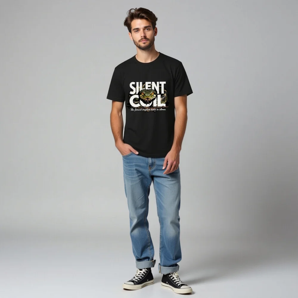 Silent Coil Unisex T-Shirt – Bold Snake Graphic Tee - Image 6