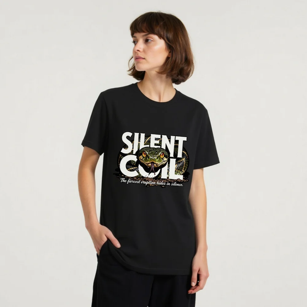 Silent Coil Unisex T-Shirt – Bold Snake Graphic Tee - Image 8
