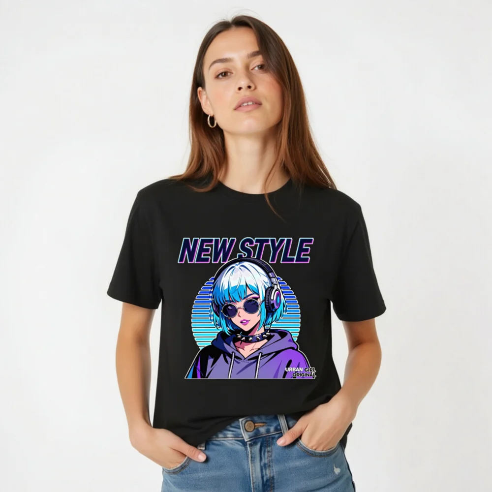 New Style Cyberpunk T-Shirt for Men and Women - Urban Girl Original - Image 4