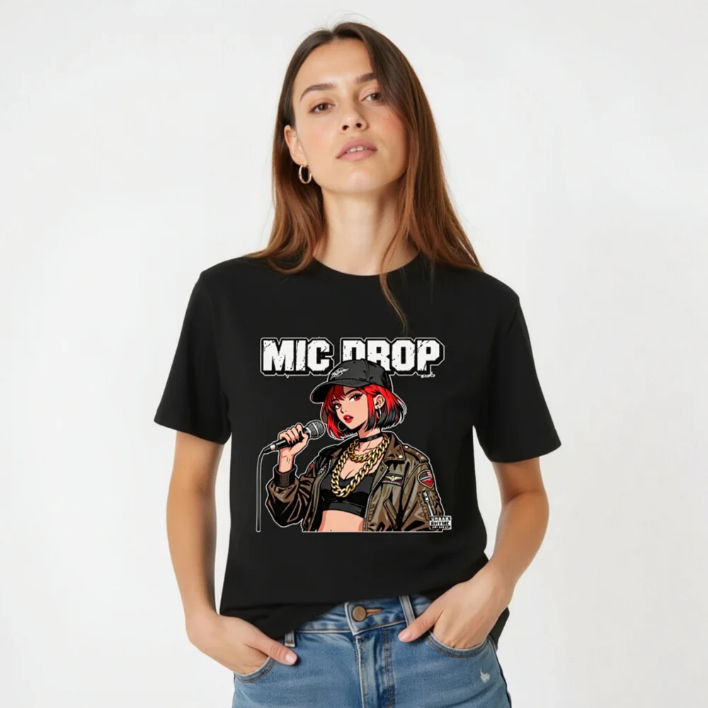 Mic Drop Unisex Staple T-Shirt – Streetwear Graphic Tee for Hip Hop Fans - Image 4
