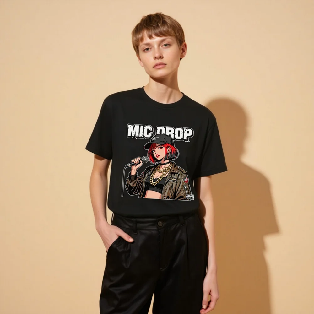 Mic Drop Unisex Staple T-Shirt – Streetwear Graphic Tee for Hip Hop Fans - Image 11