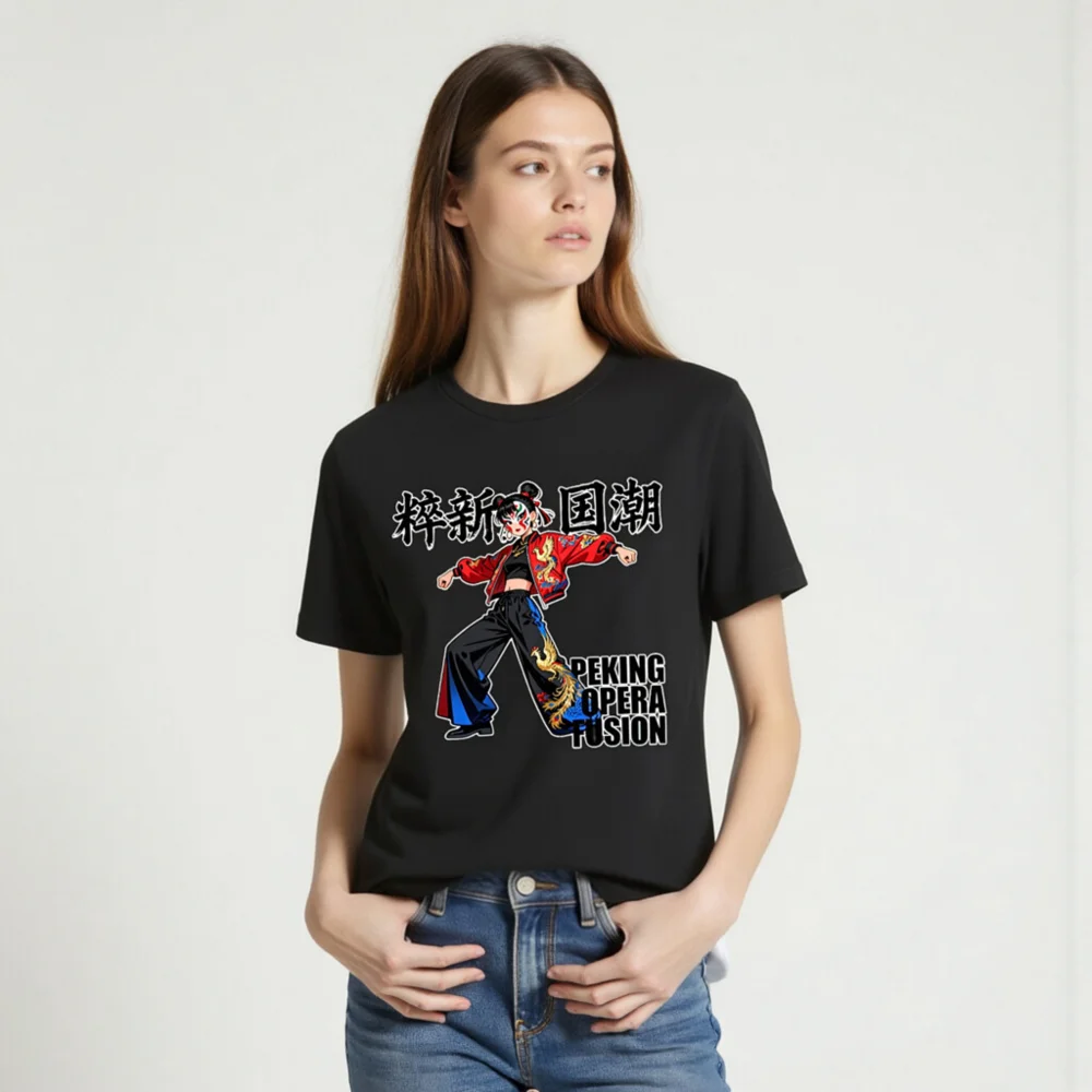 Peking Opera Fusion Unisex T-Shirt – Chinese Cultural Streetwear - Image 2