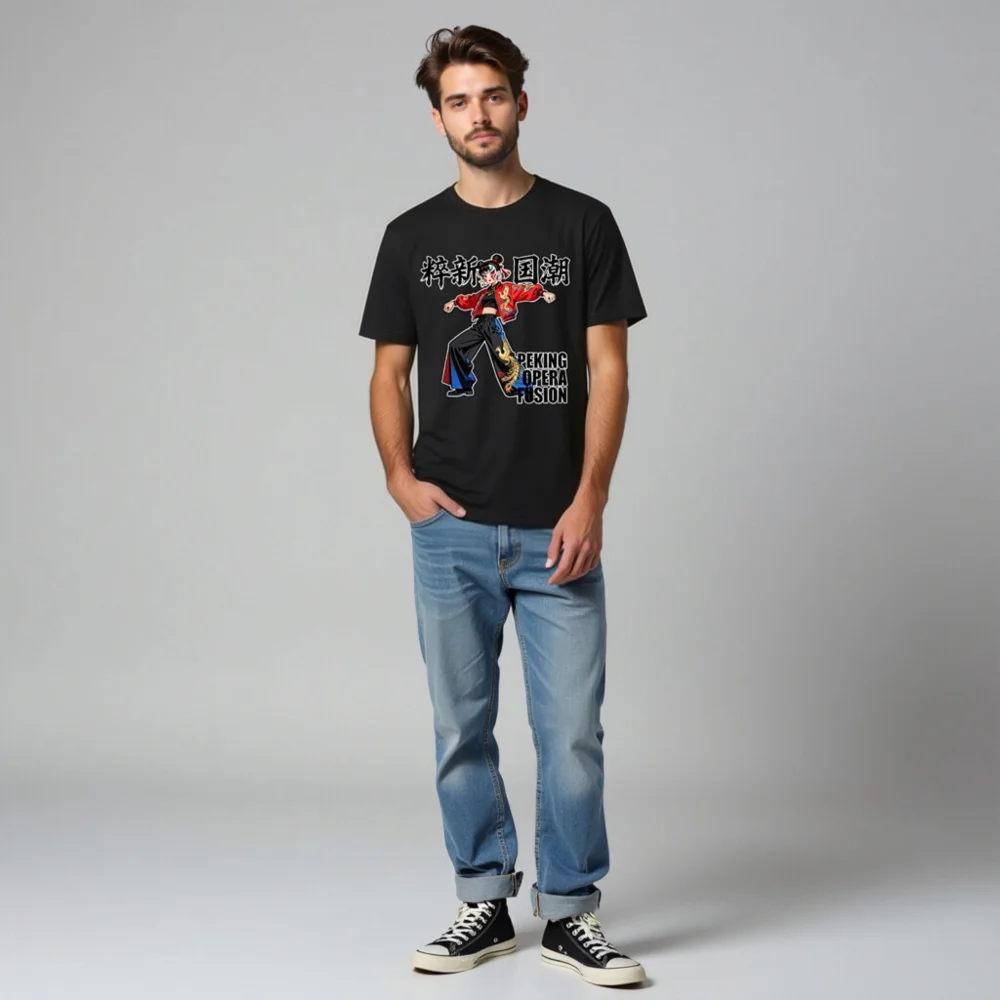 Peking Opera Fusion Unisex T-Shirt – Chinese Cultural Streetwear - Image 6