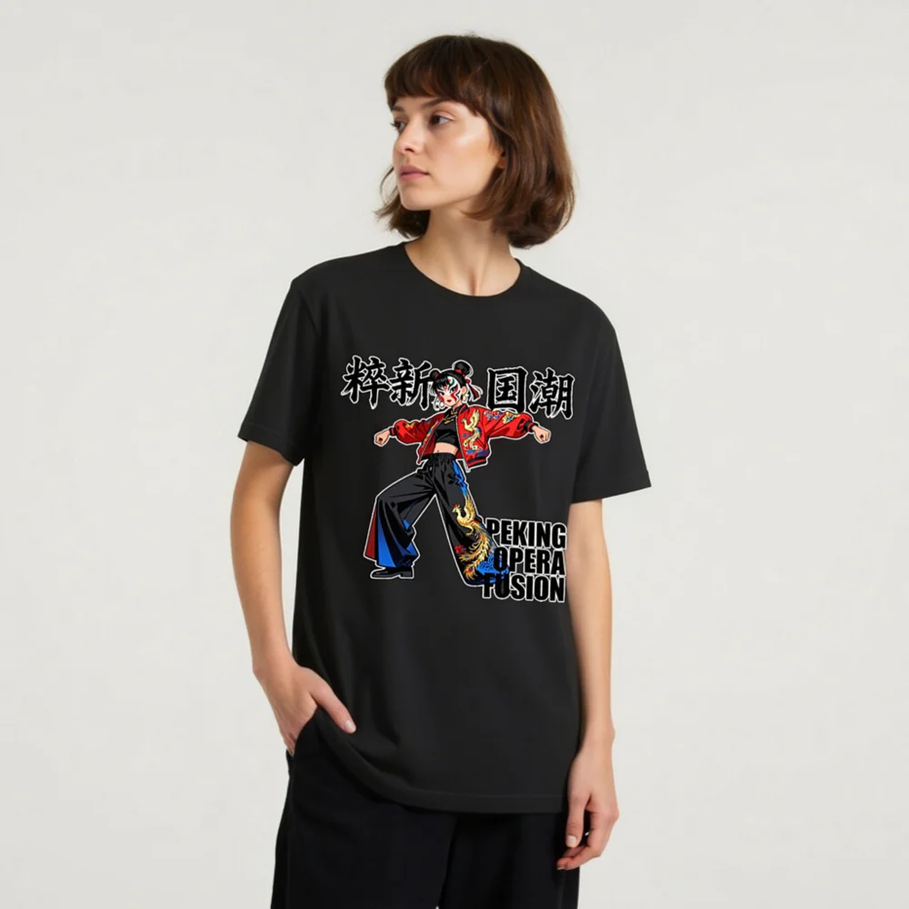 Peking Opera Fusion Unisex T-Shirt – Chinese Cultural Streetwear - Image 8