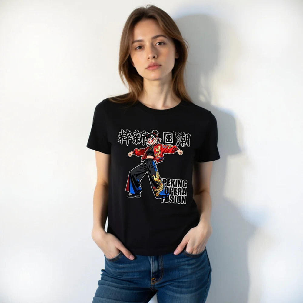 Peking Opera Fusion Unisex T-Shirt – Chinese Cultural Streetwear - Image 10