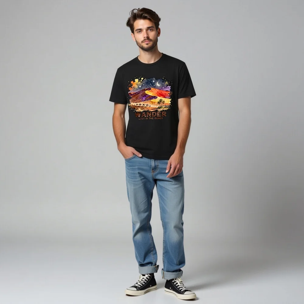 Wander Lost in the Dunes Unisex T-Shirt – Desert Art Graphic Tee - Image 6