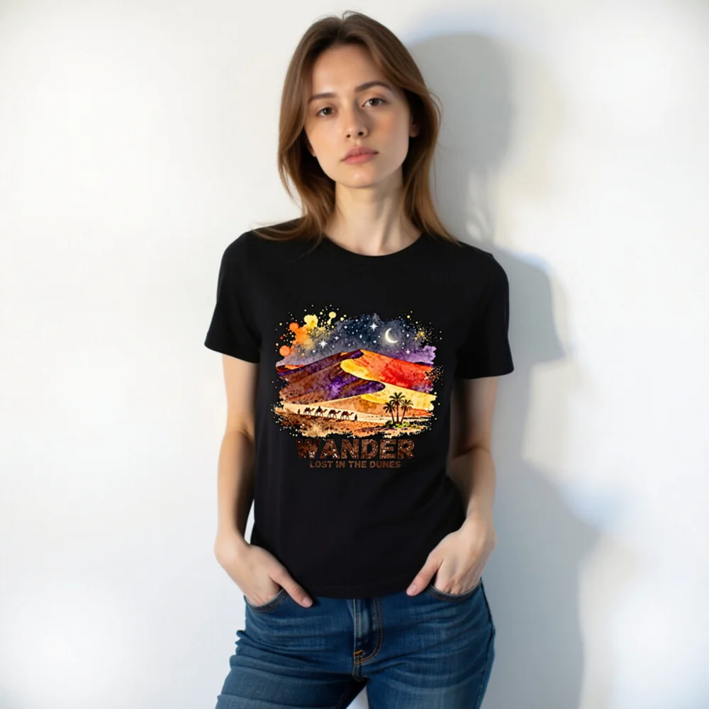 Wander Lost in the Dunes Unisex T-Shirt – Desert Art Graphic Tee - Image 10