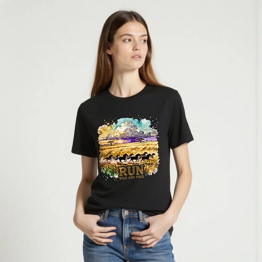 Run Wild and Free T-Shirt – Unisex Graphic Tee for Adventure Lovers - Image 2