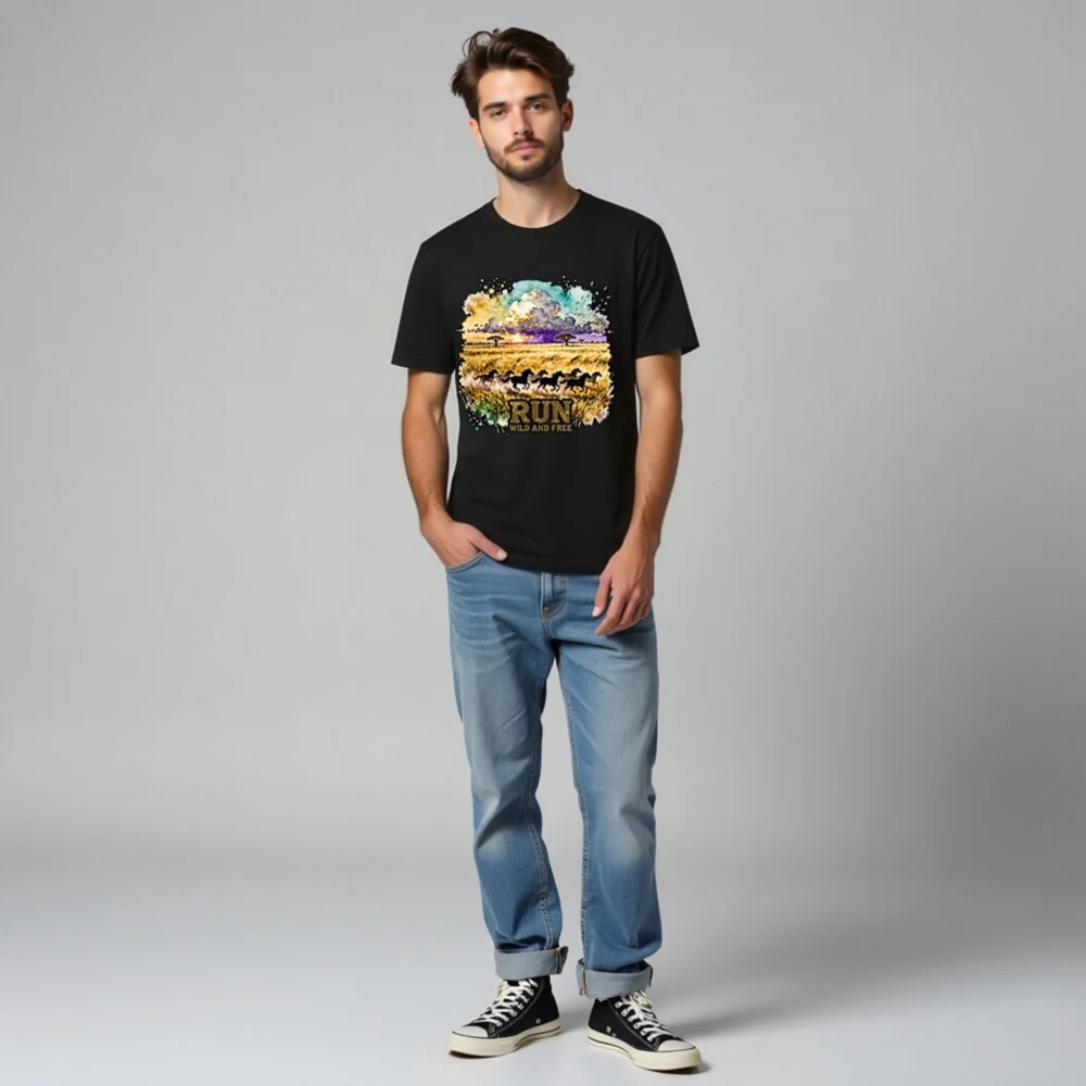 Run Wild and Free T-Shirt – Unisex Graphic Tee for Adventure Lovers - Image 6