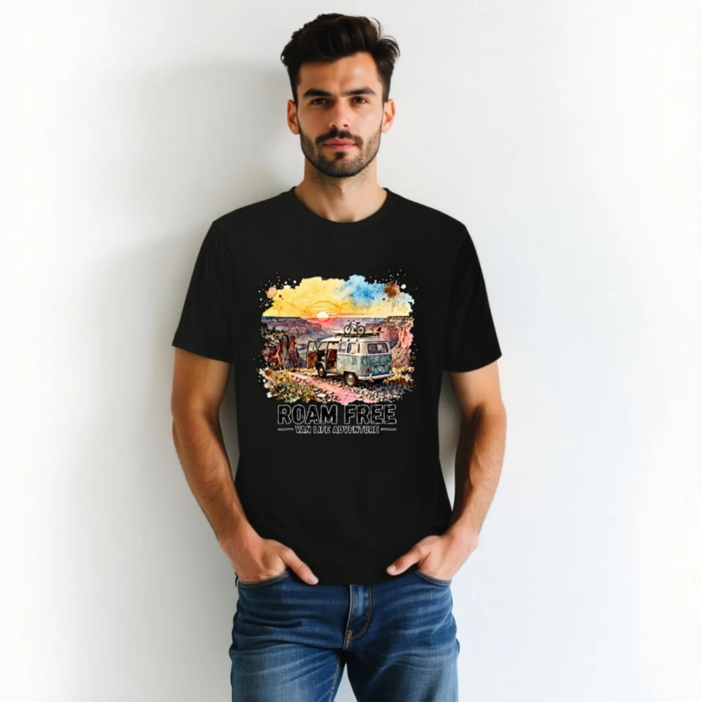 Roam Free Van Life Adventure T-Shirt - Unisex Graphic Tee - Image 5