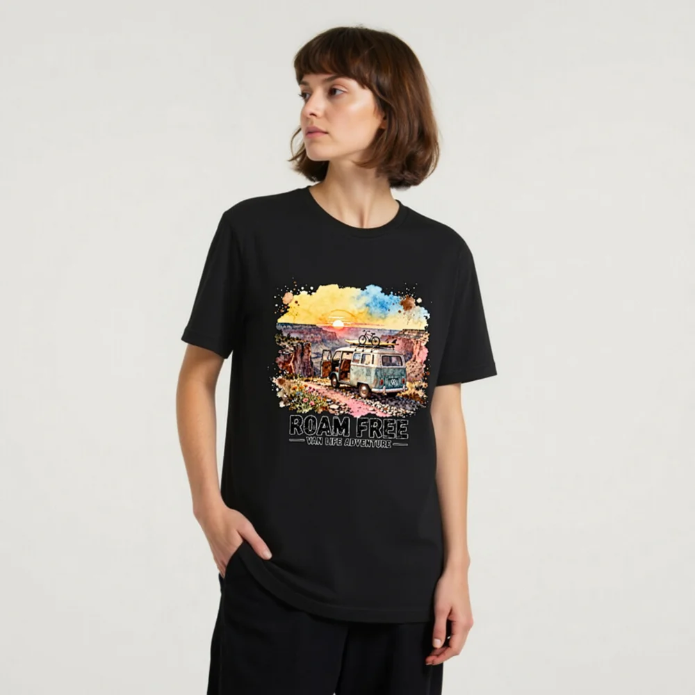 Roam Free Van Life Adventure T-Shirt - Unisex Graphic Tee - Image 8