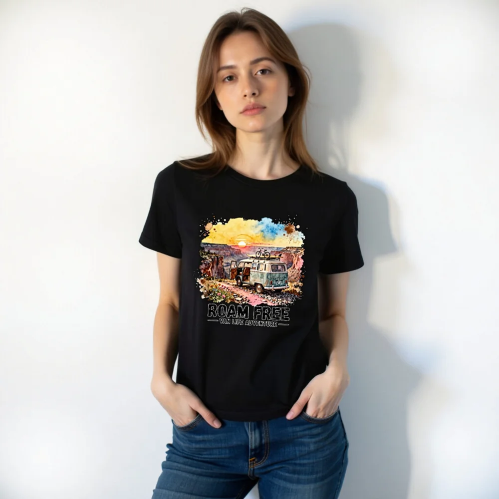 Roam Free Van Life Adventure T-Shirt - Unisex Graphic Tee - Image 10
