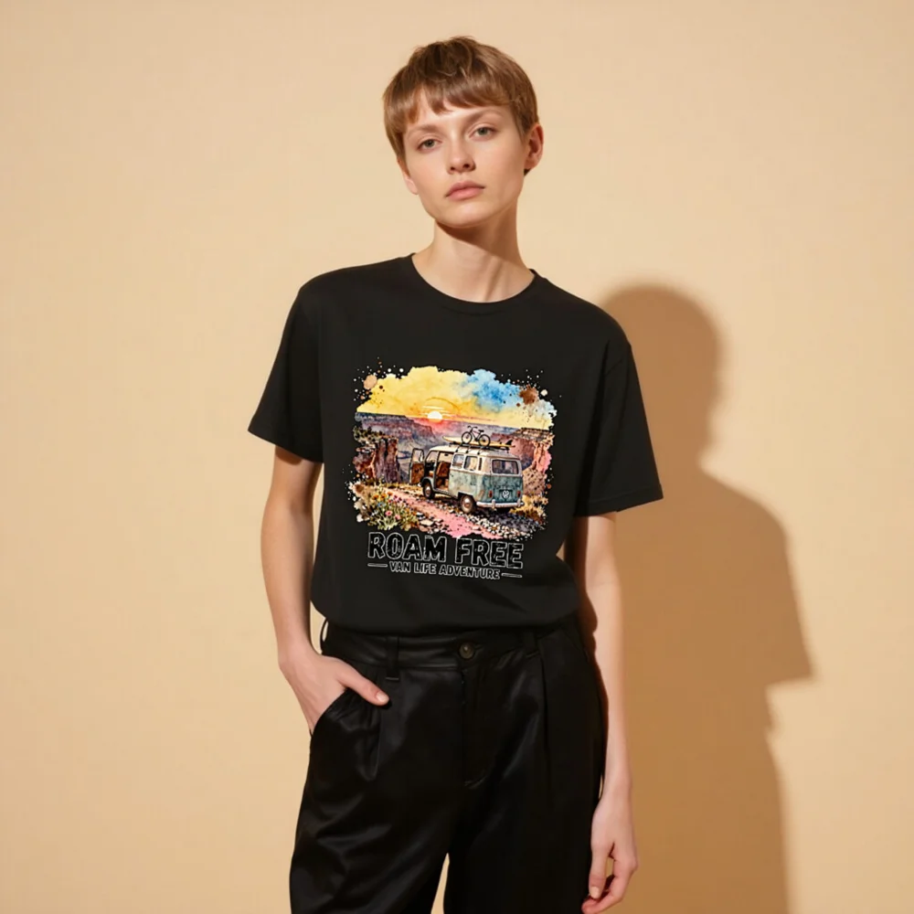 Roam Free Van Life Adventure T-Shirt - Unisex Graphic Tee - Image 11