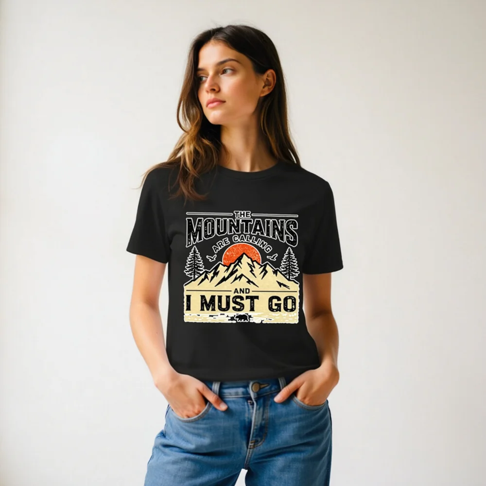 The Mountains Are Calling T-Shirt – Unisex Organic Cotton - Image 9