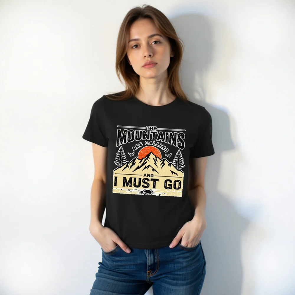 The Mountains Are Calling T-Shirt – Unisex Organic Cotton - Image 10