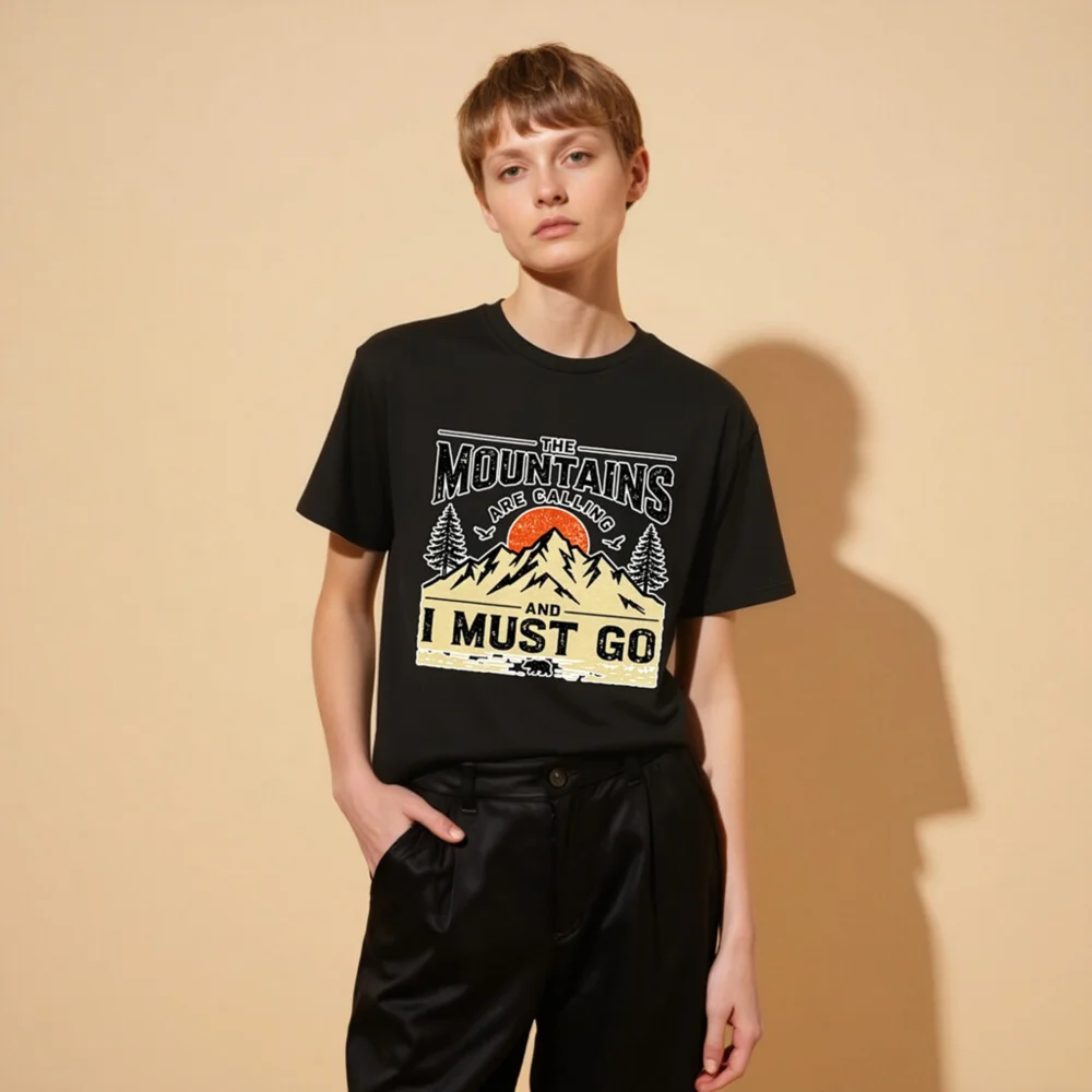 The Mountains Are Calling T-Shirt – Unisex Organic Cotton - Image 11