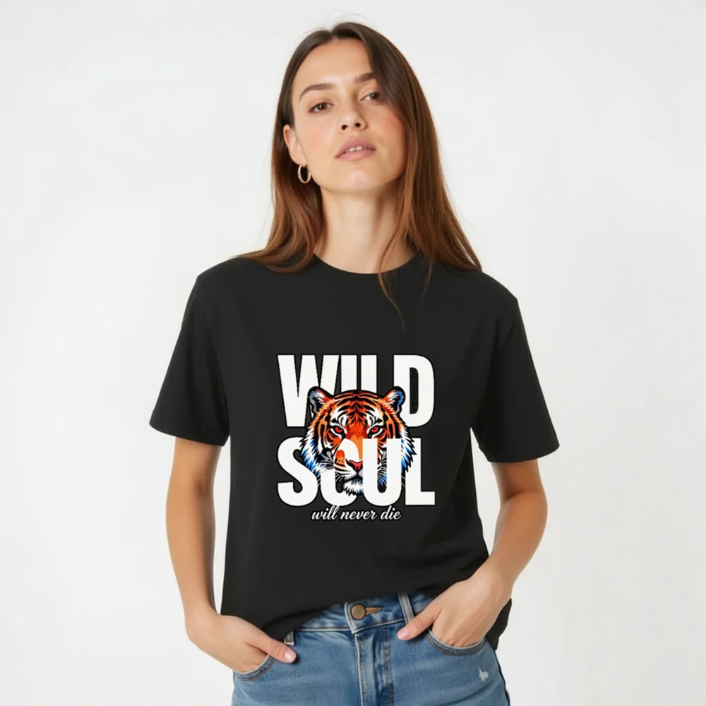 Wild Soul Tiger Graphic T-Shirt – Unisex Organic Cotton - Image 3