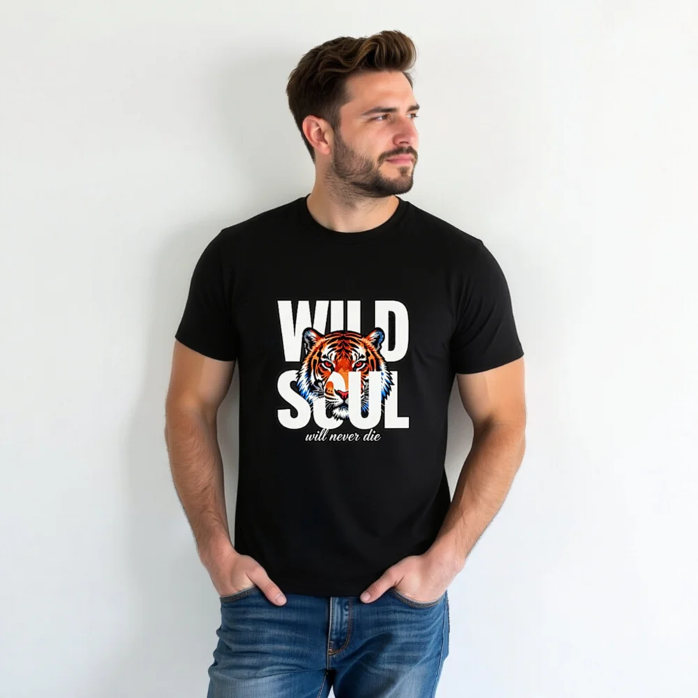 Wild Soul Tiger Graphic T-Shirt – Unisex Organic Cotton - Image 4