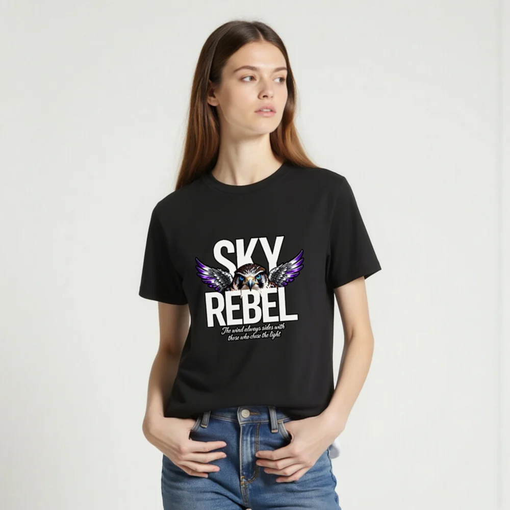 Sky Rebel Unisex Organic Cotton T-Shirt – Owl Graphic Tee - Image 2