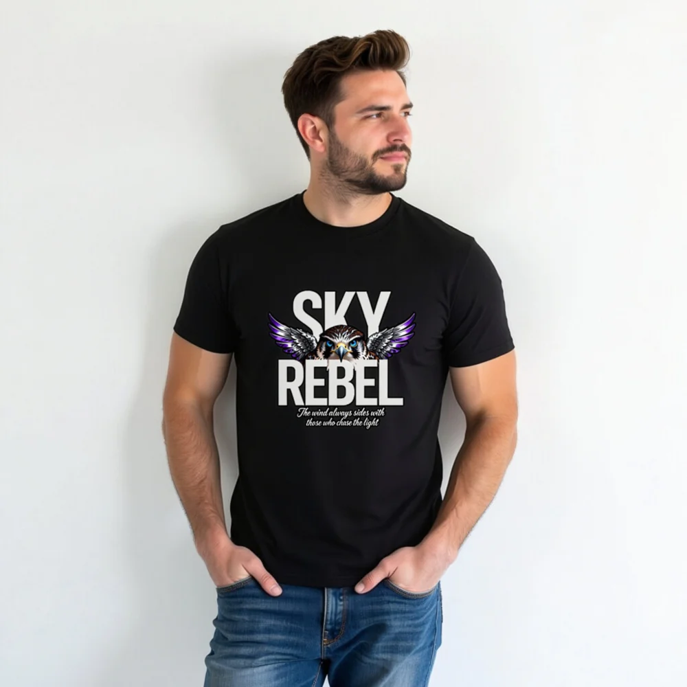 Sky Rebel Unisex Organic Cotton T-Shirt – Owl Graphic Tee - Image 4