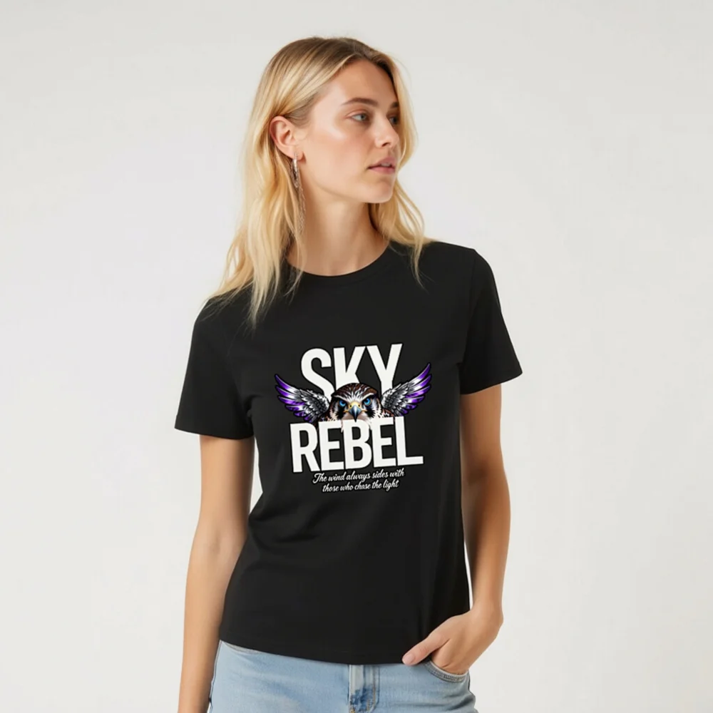 Sky Rebel Unisex Organic Cotton T-Shirt – Owl Graphic Tee - Image 6