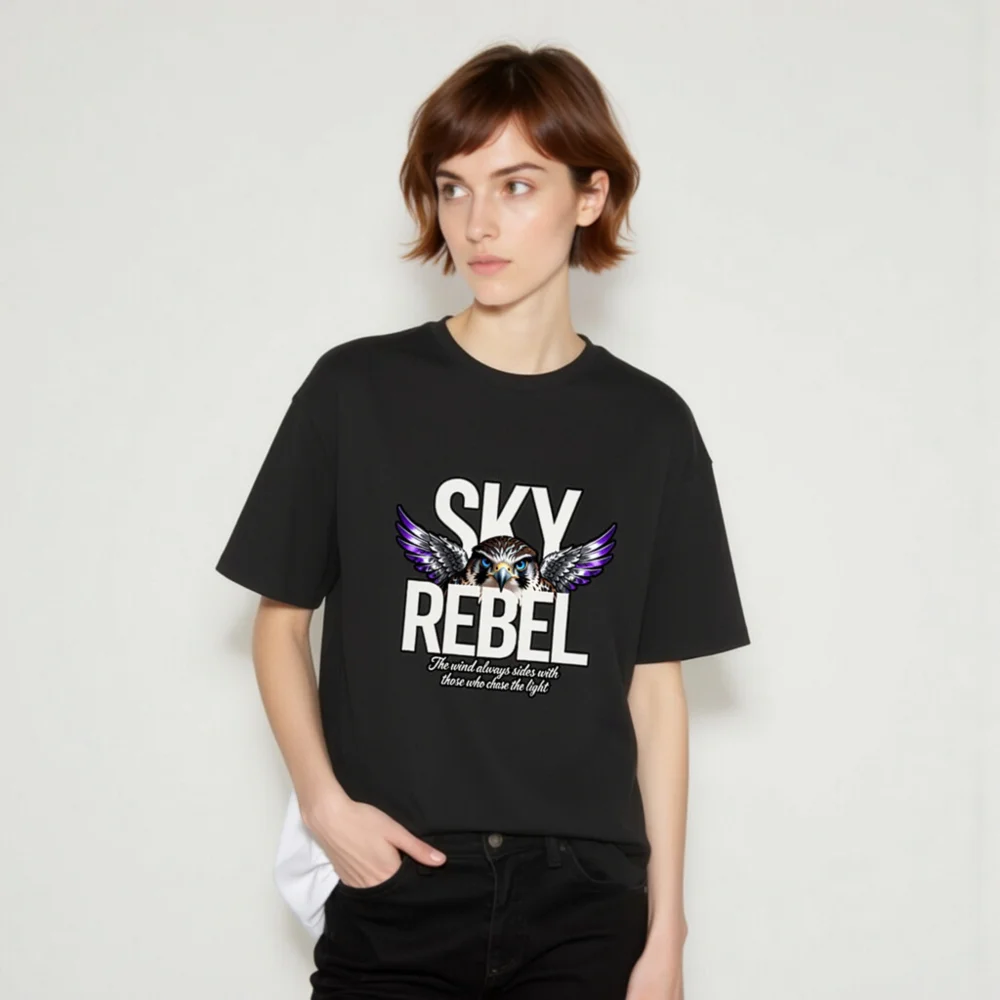 Sky Rebel Unisex Organic Cotton T-Shirt – Owl Graphic Tee - Image 7