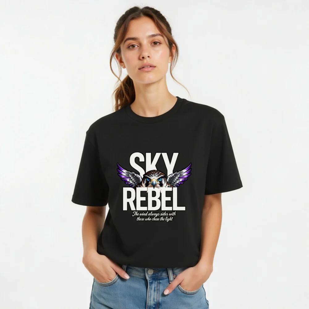 Sky Rebel Unisex Organic Cotton T-Shirt – Owl Graphic Tee - Image 8