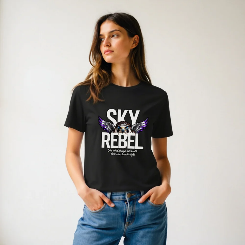 Sky Rebel Unisex Organic Cotton T-Shirt – Owl Graphic Tee - Image 9