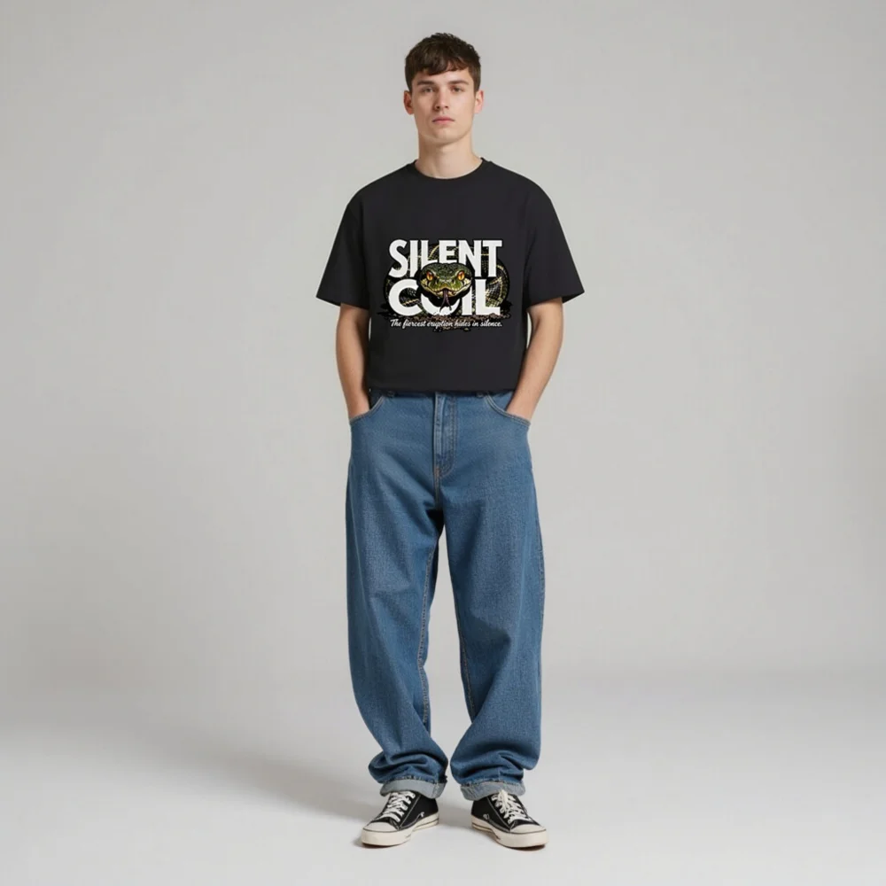 Silent Coil Unisex Organic Cotton T-Shirt – Snake Graphic Tee - Image 5