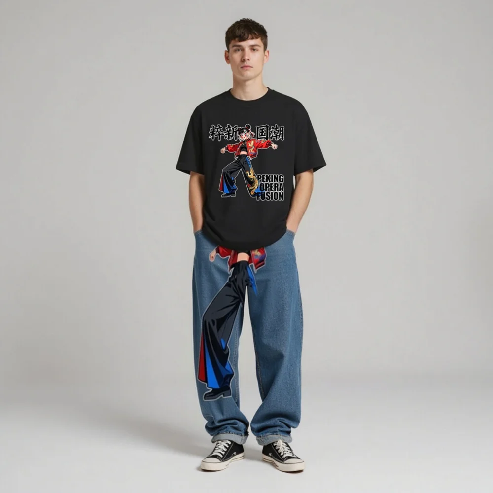 Peking Opera Fusion T-Shirt – Unisex Organic Cotton Graphic Tee - Image 5