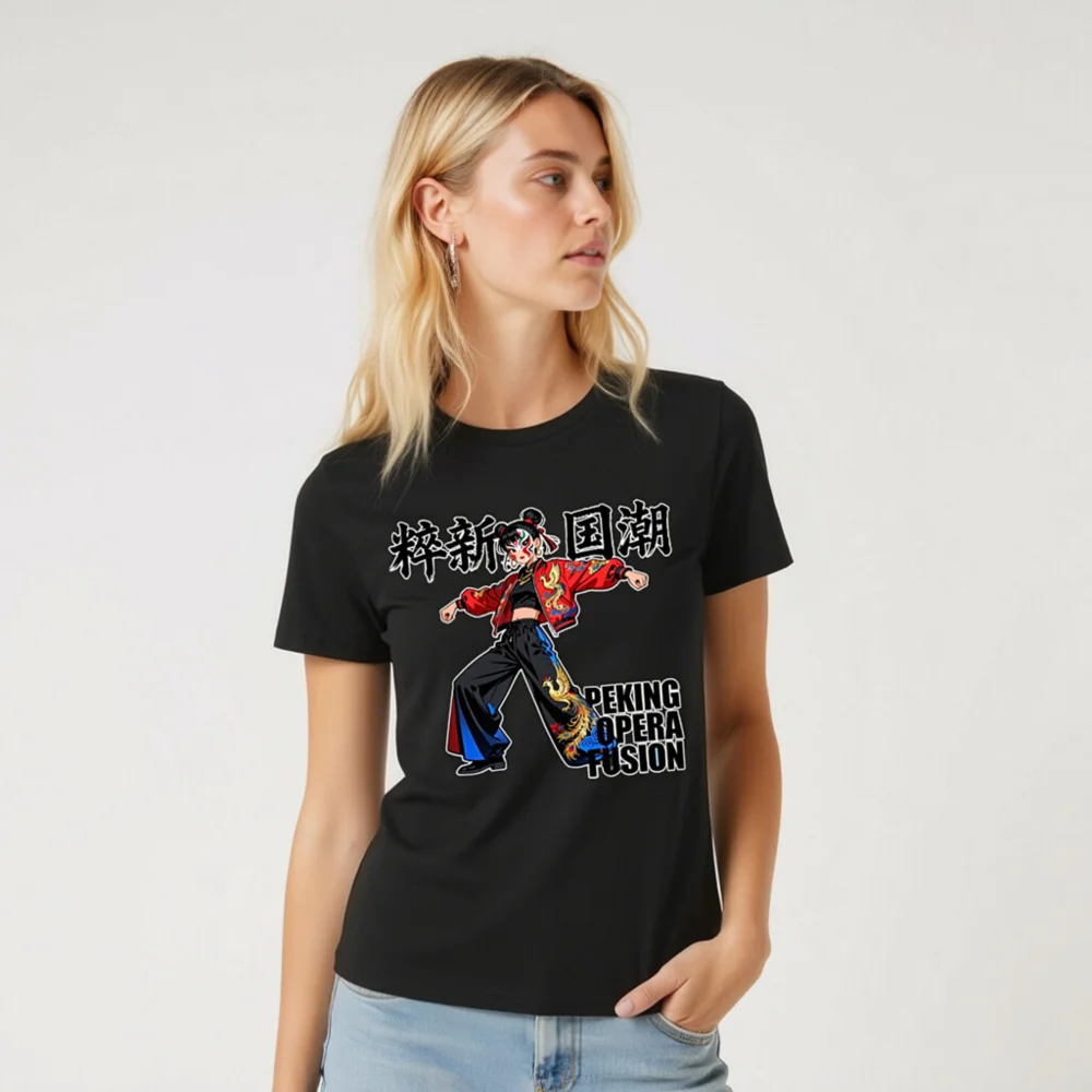 Peking Opera Fusion T-Shirt – Unisex Organic Cotton Graphic Tee - Image 6