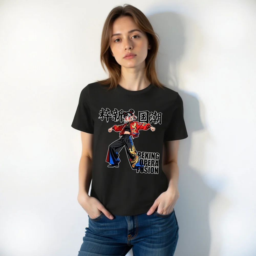 Peking Opera Fusion T-Shirt – Unisex Organic Cotton Graphic Tee - Image 10