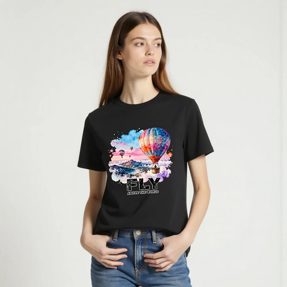 Fly Above the World - Unisex Organic Cotton T-Shirt - Image 2
