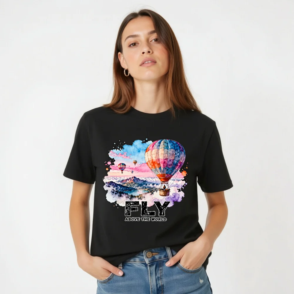 Fly Above the World - Unisex Organic Cotton T-Shirt - Image 3