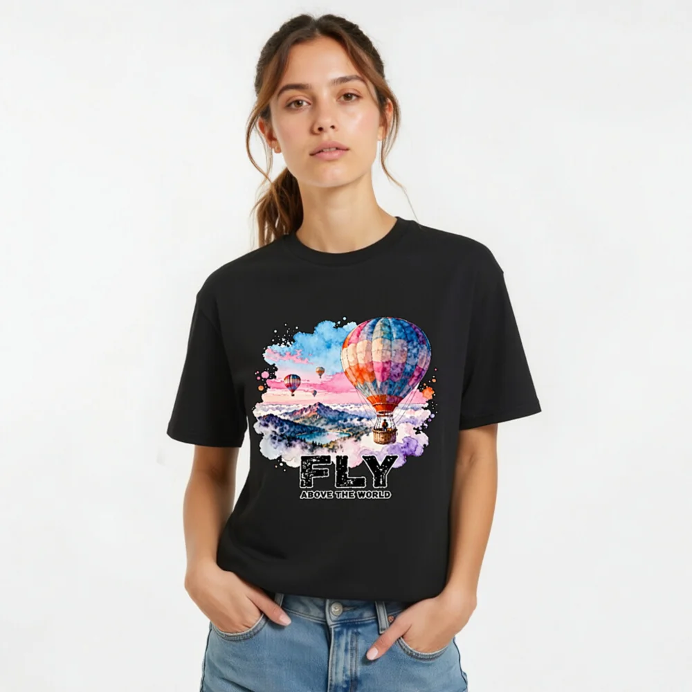 Fly Above the World - Unisex Organic Cotton T-Shirt - Image 8