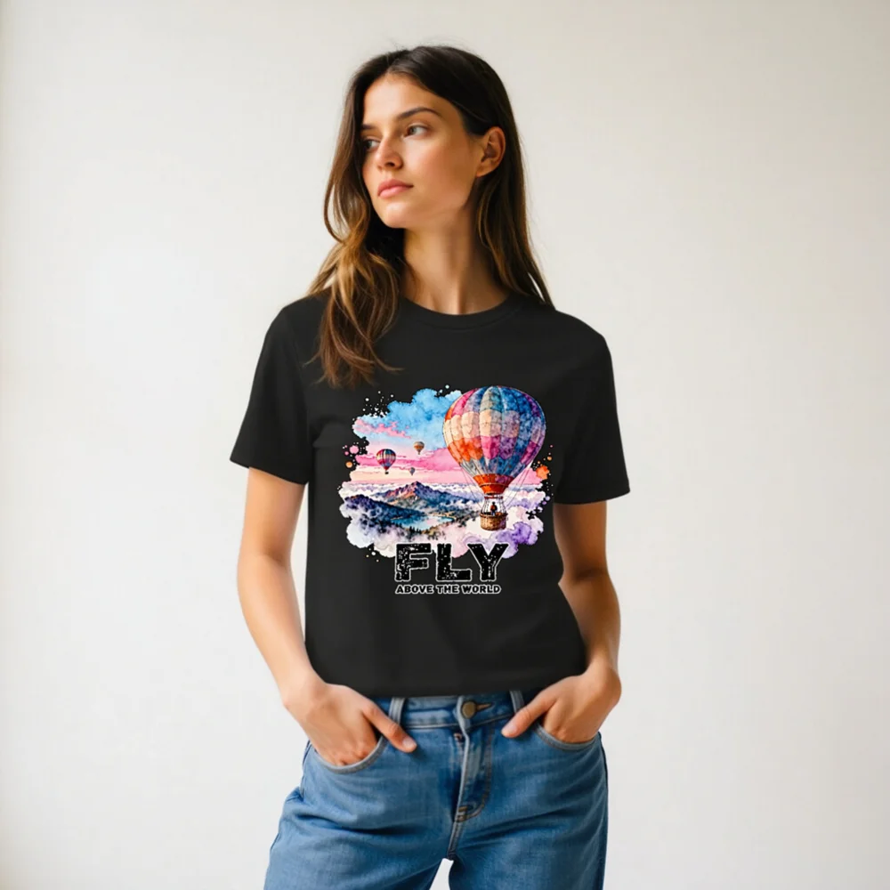 Fly Above the World - Unisex Organic Cotton T-Shirt - Image 9