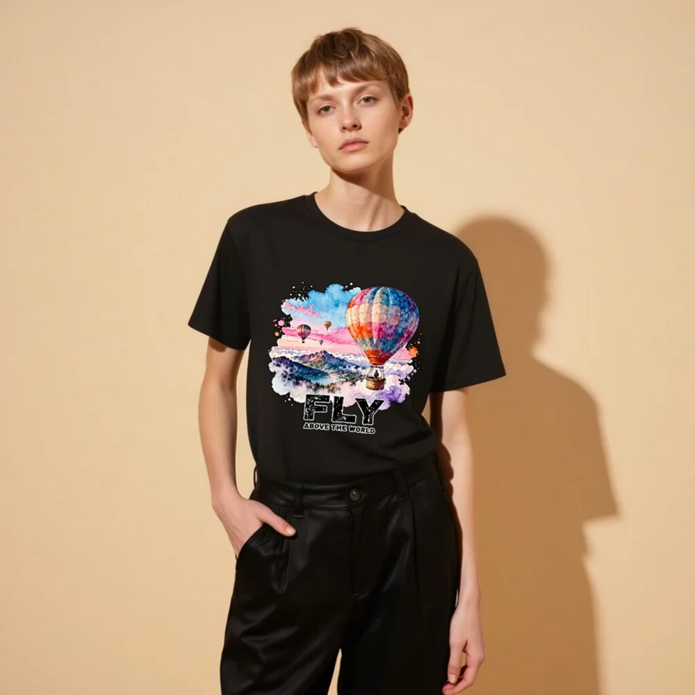 Fly Above the World - Unisex Organic Cotton T-Shirt - Image 11