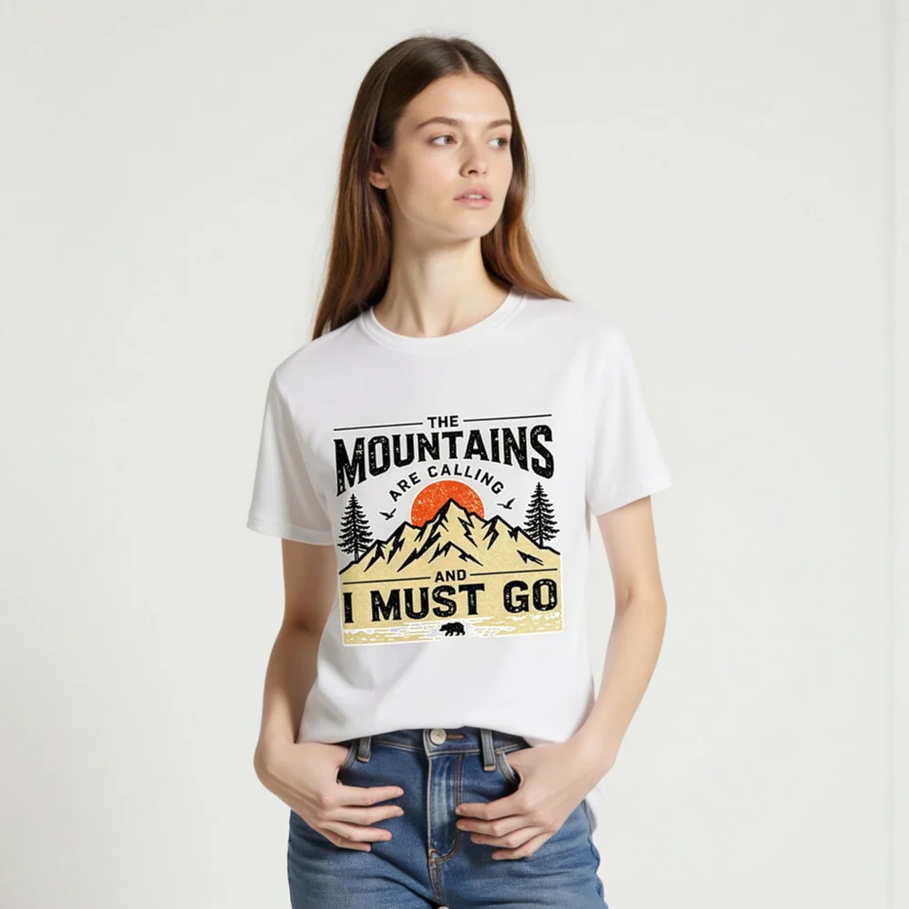 The Mountains Are Calling T-Shirt – Unisex Organic Cotton - Image 2